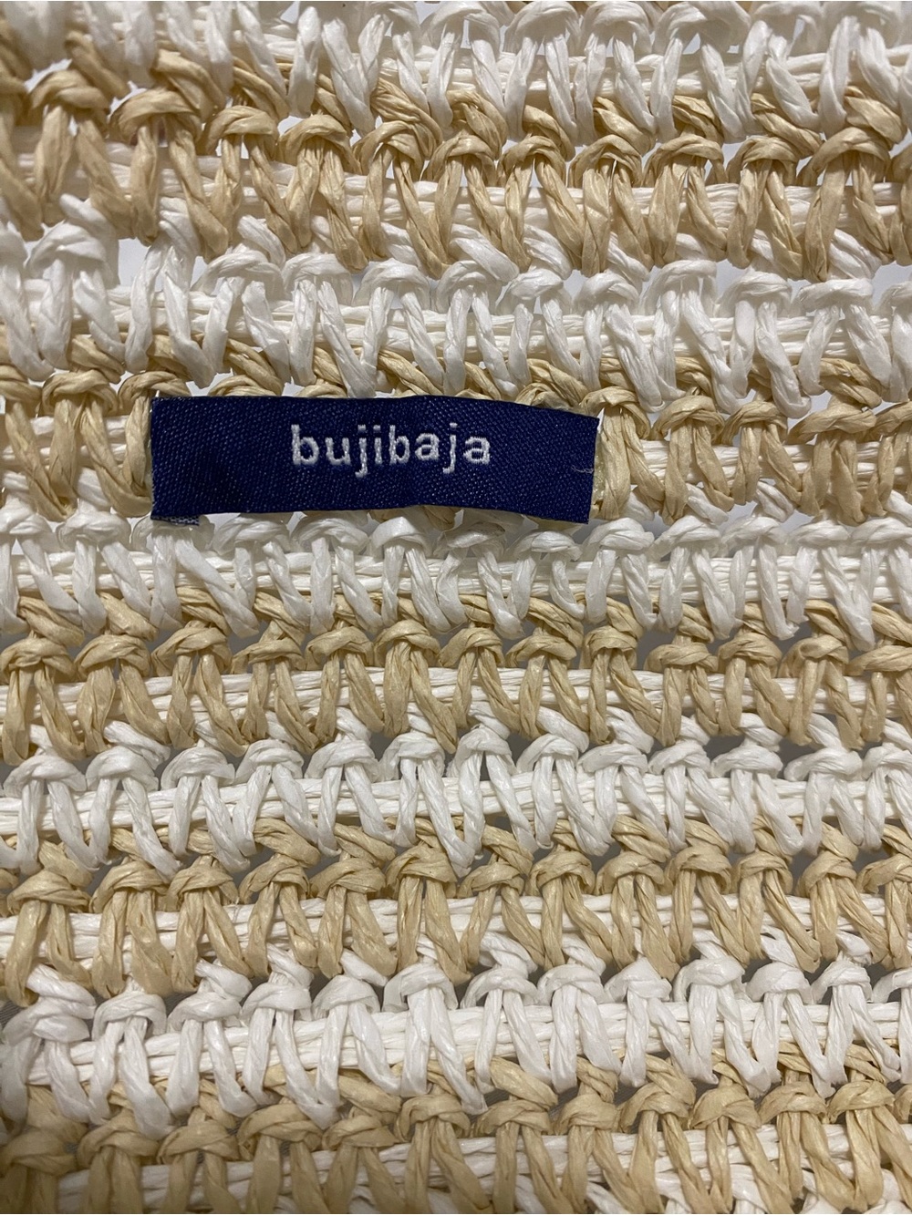 Buji Baja Striped Tan & White Tote - Picture 2 of 6